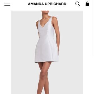 Amanda Uprichard Verity Silver cocktail dress